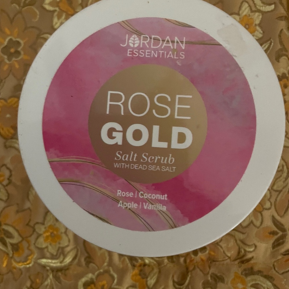 8oz Dead Sea Salt Scrub Rose Gold Spa Exfoliating-Jordan Essentials